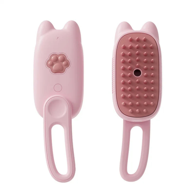 Cepillo de vapor eléctrico 3 en 1 para mascotas, cepillo de limpieza para perros