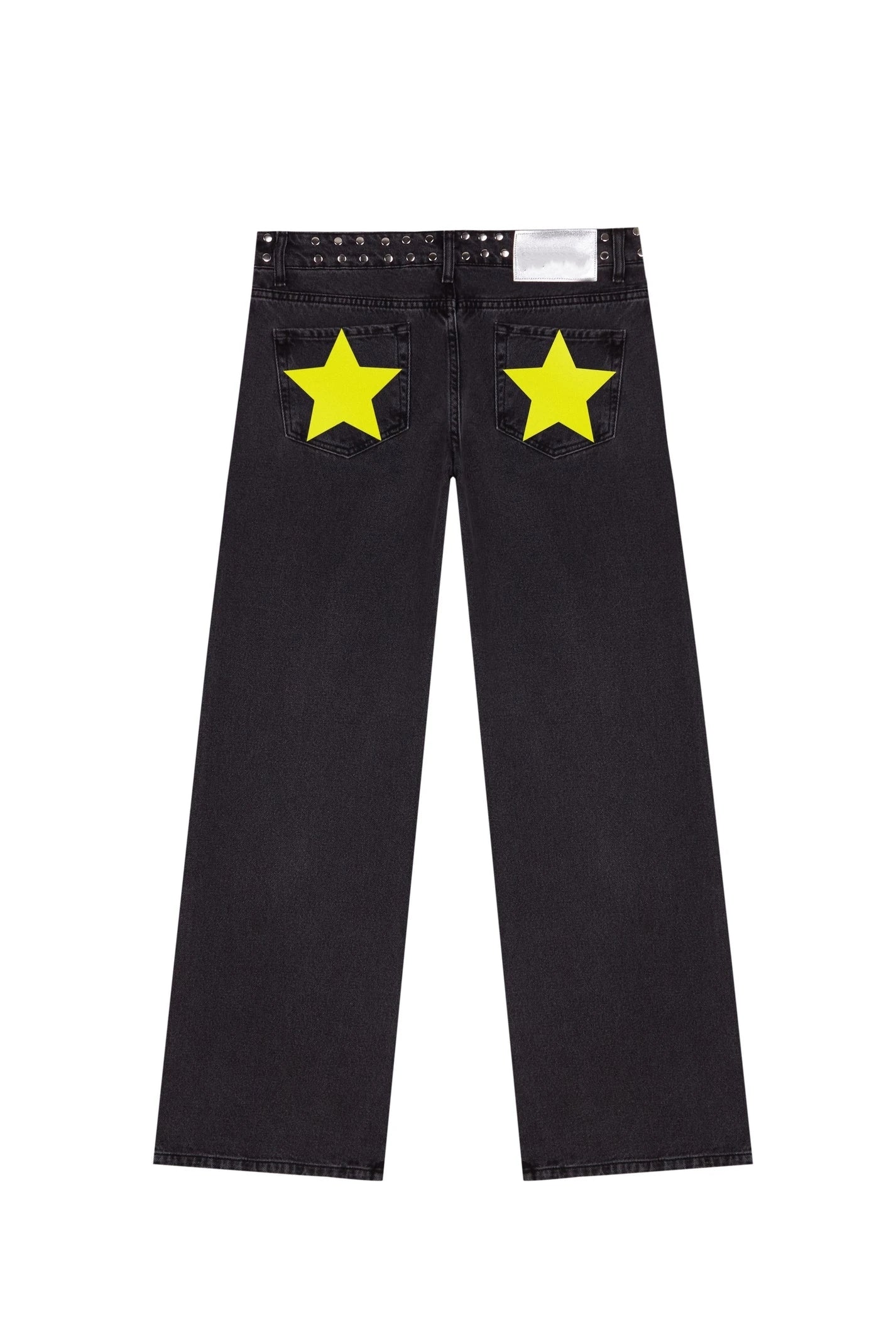 Pantalones vaqueros vintage con estampado de estrella de cinco puntas