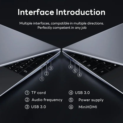 Ordenador portátil Intel Celeron N4000 de 15,6" ultradelgado, 16 GB de RAM
