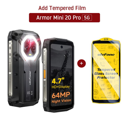 Teléfono robusto Ulefone Armor Mini 20 Pro 5G de 4,7 pulgadas, Android 14