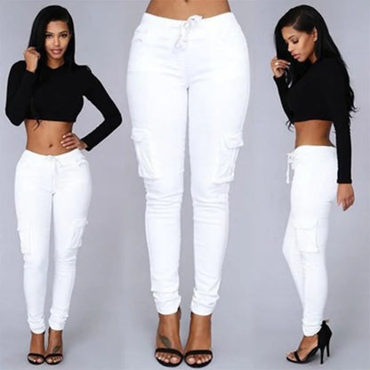 Pantalones de tubo ajustados para mujer, pantalones casuales
