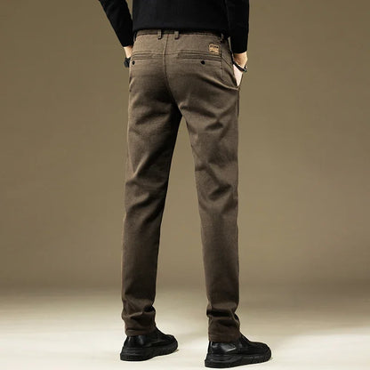 Pantalones KUBRO para hombre, informales, de algodón, color liso