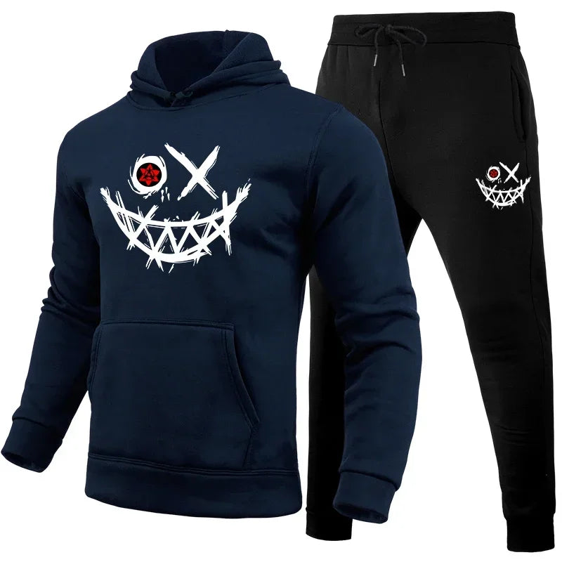 Chándal de moda para hombre, sudadera con capucha, pantalones