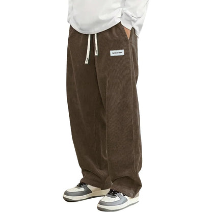 Pantalones casuales de pana de otoño para hombre, pantalones de chándal