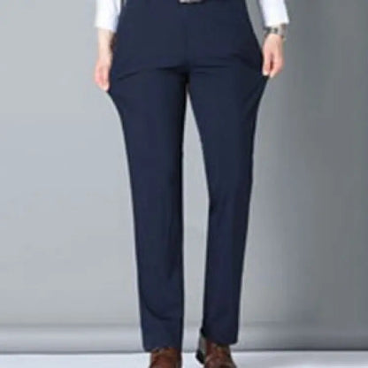 Pantalones de traje de seda de hielo para hombre Pantalones holgados