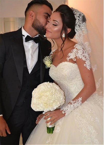 Vestidos de novia personalizados de manga larga