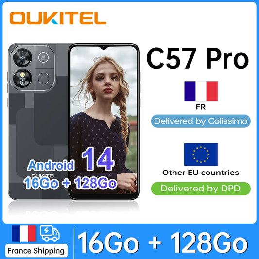 Teléfono inteligente OUKITEL C57 Pro 4300mAh 4G 16GB (4 + 12) RAM / 128GB