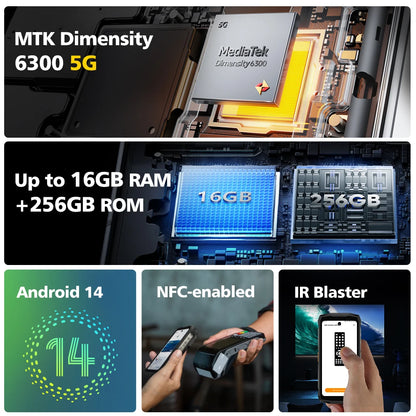 Teléfono robusto Ulefone Armor Mini 20 Pro 5G de 4,7 pulgadas, Android 14