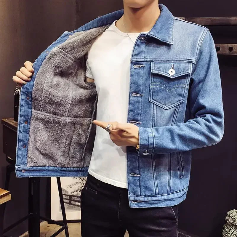 Abrigos vaqueros para hombre, chaqueta vaquera
