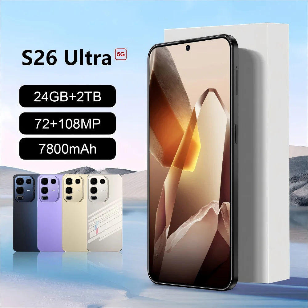 Nuevo teléfono inteligente original S26 Ultra 5G 7.3HD Snapdragon 8 gen4