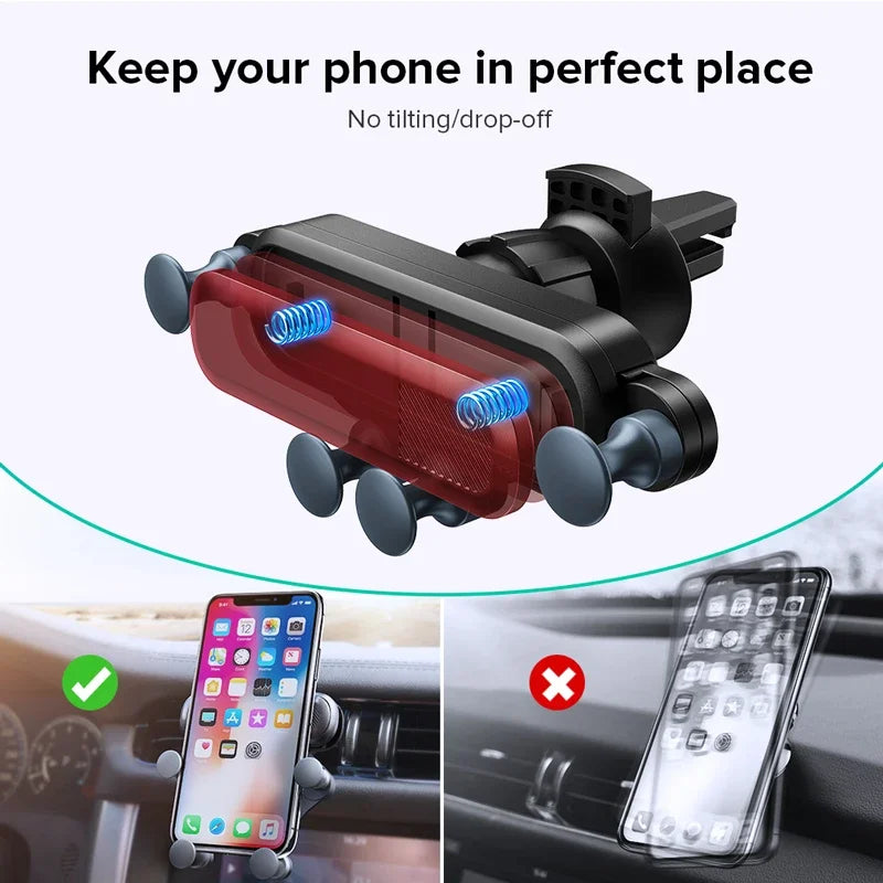 Soporte de teléfono para coche Gravity con ventilación de aire
