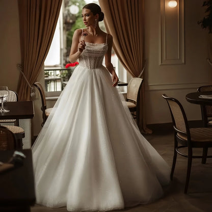 Vestidos de novia con brillo, encantadores vestidos de novia con cuentas