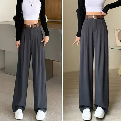 Pantalones de traje de moda para mujer, transpirables, holgados