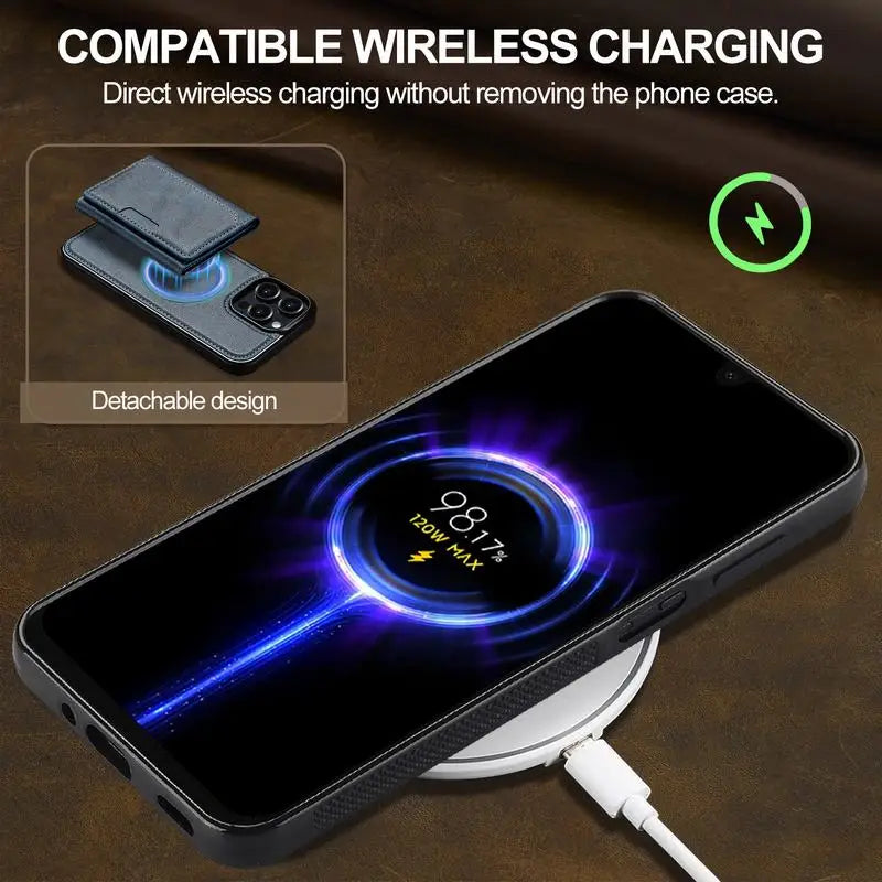 Funda de cuero para iPhone 16 Pro Max 16E, lujosa funda tipo cartera