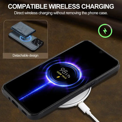 Funda de cuero para iPhone 16 Pro Max 16E, lujosa funda tipo cartera