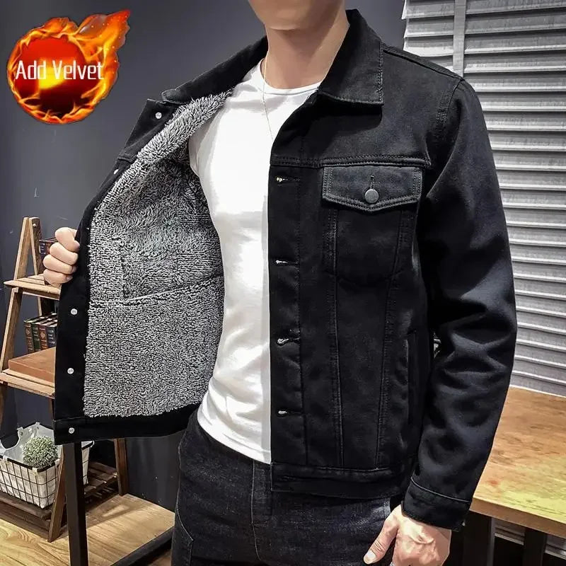 Abrigos vaqueros para hombre, chaqueta vaquera