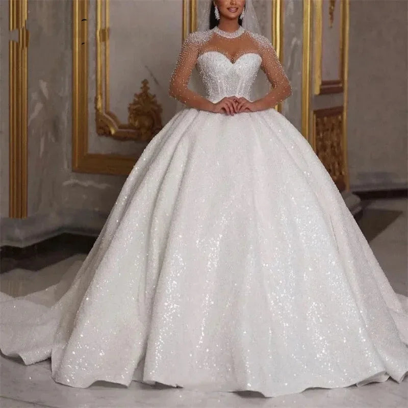 Vestidos de novia africanos brillantes personalizados 2025