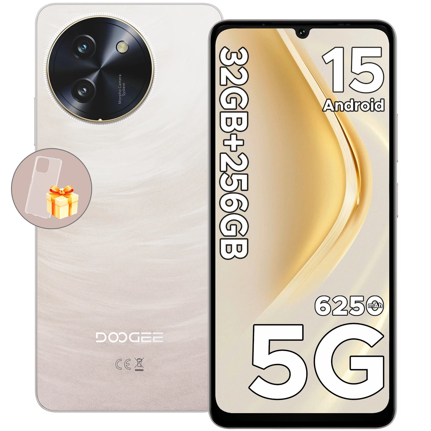 Doogee Note59 Pro Android 15 5g Smartphone 6.75"" Hd+ Mobile Phone 8Gb
