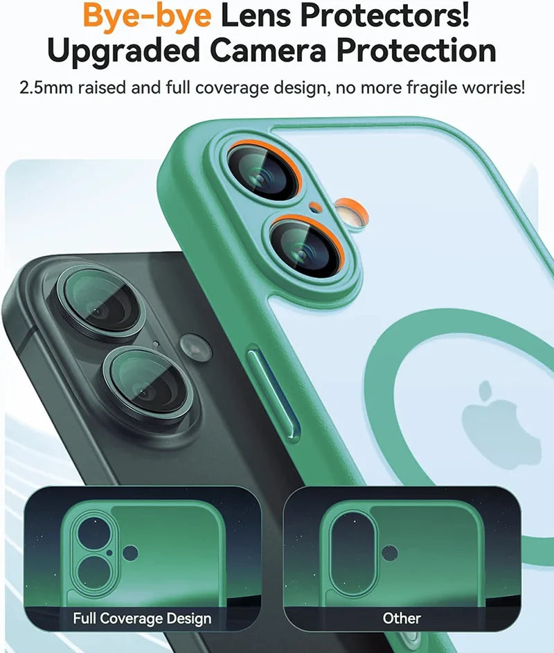 Funda Magnética de Lujo Magsafe a Prueba de Golpes para iPhone 16, 15