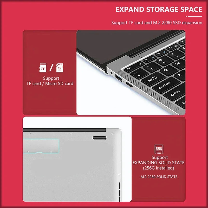 QMDZ N4000 14 pulgadas 128 GB 256 GB 512 GB 1 TB SSD Windows 11 Pro