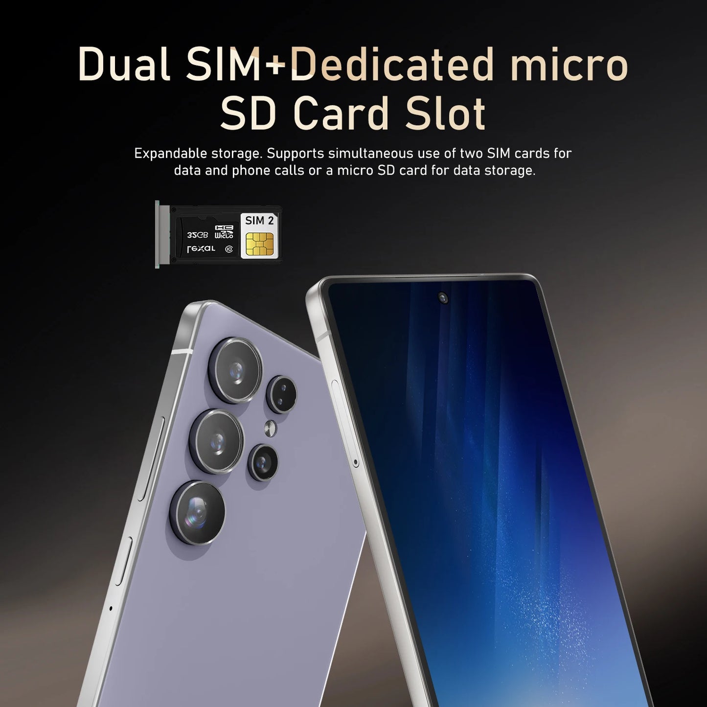 Teléfono inteligente S25 Ultra Android de 6,8 pulgadas, 8+128 GB de ROM