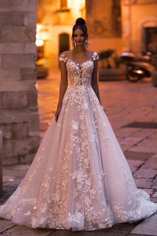 Vestidos de novia bohemios para mujer, transparentes, con hombros descubiertos