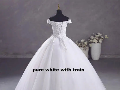Vestidos de novia Ashley Gloria en blanco puro, elegante vestido de fiesta