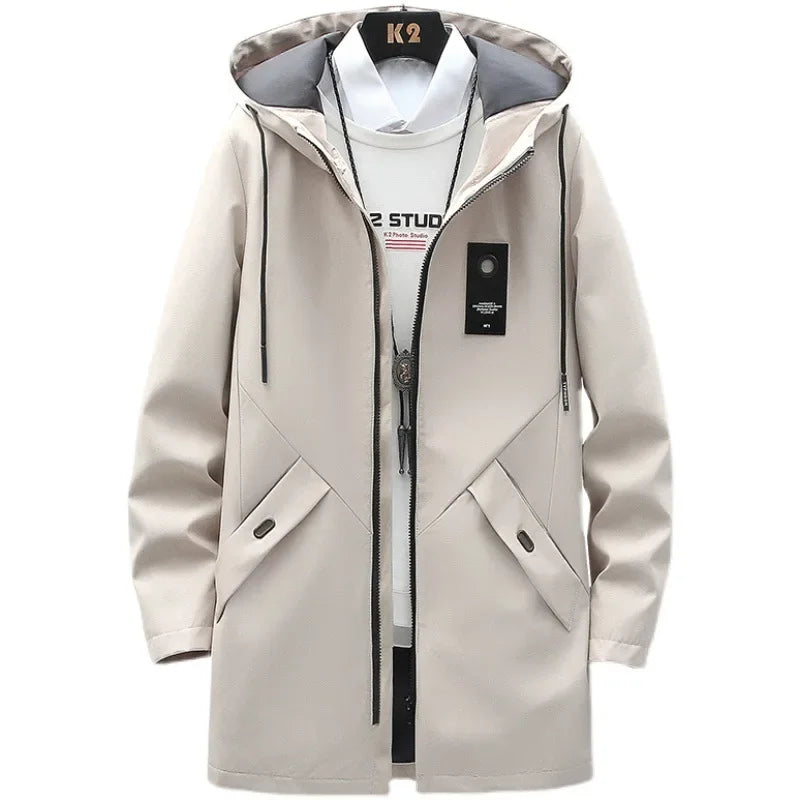 Chaqueta con capucha para hombre, nueva chaqueta de otoño 2025