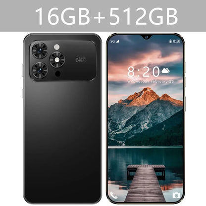 Nuevo teléfono inteligente i17 Pro Max 5G 7.0HD con doble tarjeta SIM