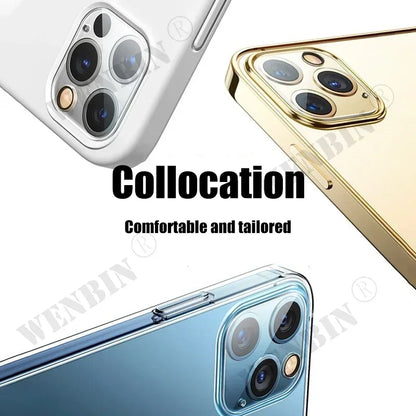 Protector de lente de cámara de cristal para iPhone 17, 16, 15, 14 Pro Max