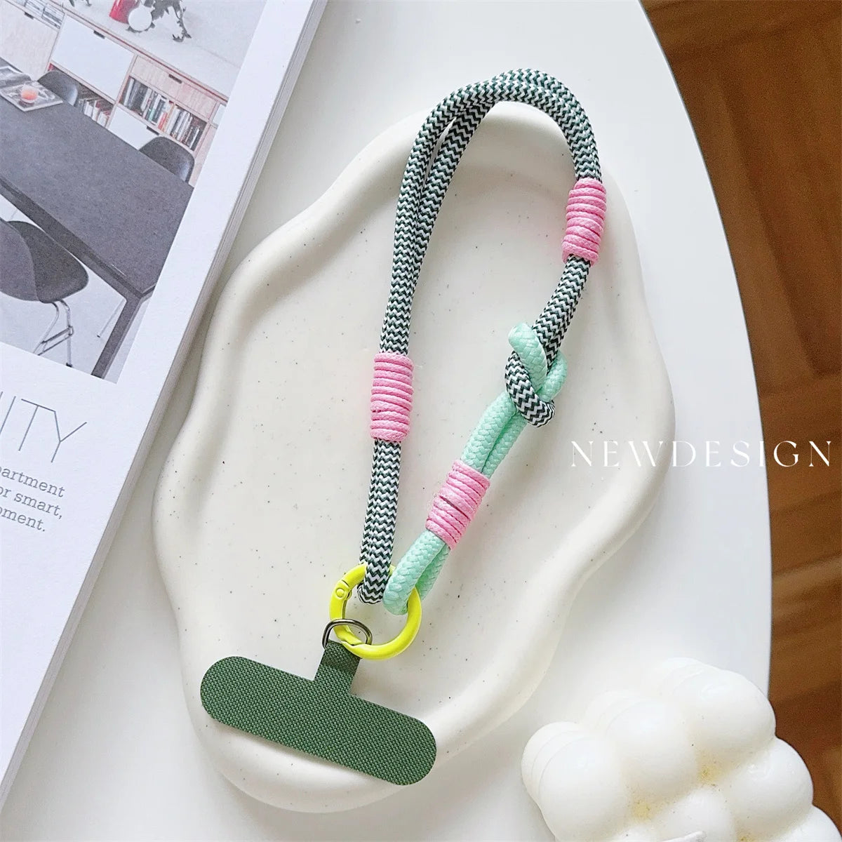 1 pieza de correa de muñeca corta para teléfono, pieza de conexión para funda