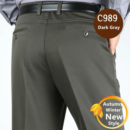 Pantalones de traje para hombre, pantalones formales de vestir