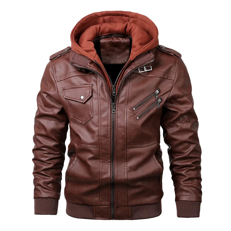 Nuevas chaquetas de cuero KB para hombre, chaquetas casuales