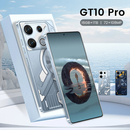 Nuevo teléfono inteligente GT10 Pro original 7.3HD 16G + 1T 5G Dual Sim