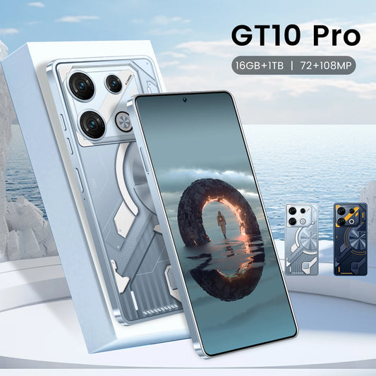 Nuevo teléfono inteligente GT10 Pro original 7.3HD 16G + 1T 5G Dual Sim
