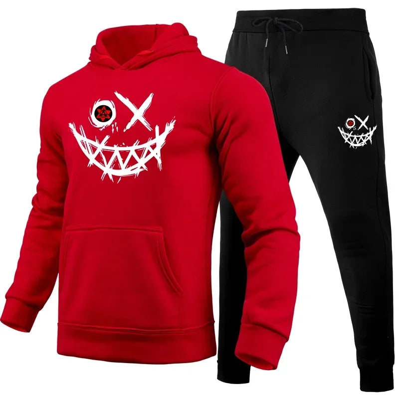 Chándal de moda para hombre, sudadera con capucha, pantalones