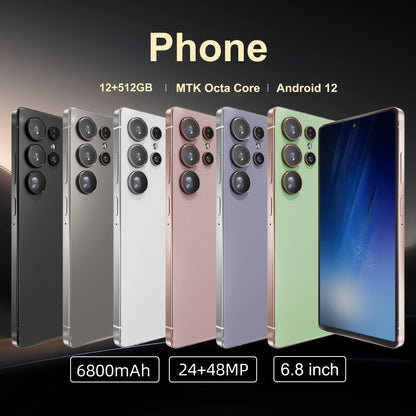 Teléfono inteligente S25 Ultra Android de 6,8 pulgadas, 8+128 GB de ROM