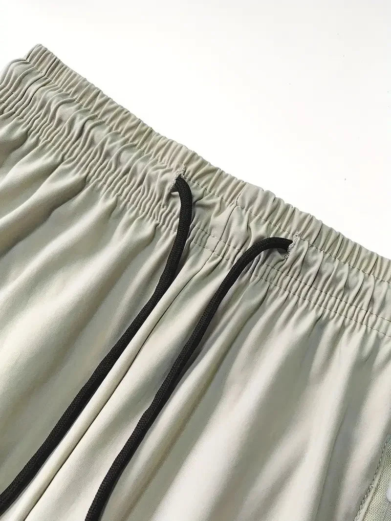Pantalones casuales de fibra de hielo sedosa de alta elasticidad para mujer