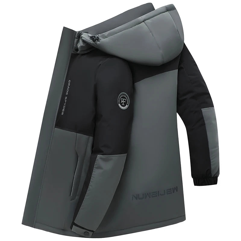 Nuevas parkas cálidas e impermeables para hombre, chaqueta informal