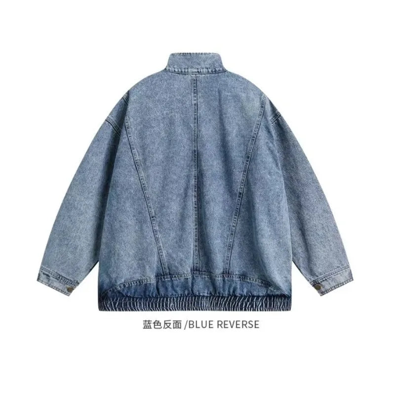 Chaqueta vaquera para hombre, primavera otoño