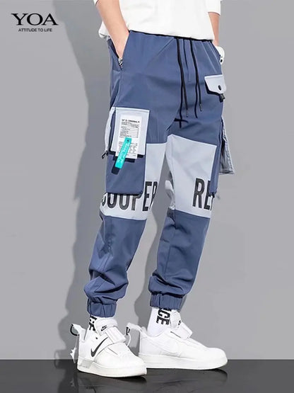 Pantalones cargo con cordón y múltiples bolsillos, pantalones cargo