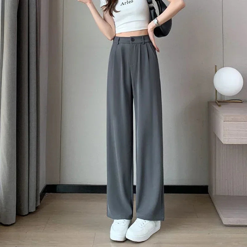 Pantalones de traje para mujer, pantalones clásicos de moda para dama