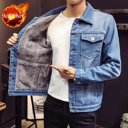 Abrigos vaqueros para hombre, chaqueta vaquera