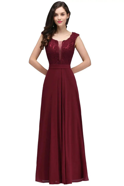 Elegantes vestidos de noche largos color burdeos para mujer, sexys