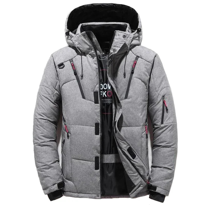 Chaqueta de invierno para hombre, informal, de plumón, cálida