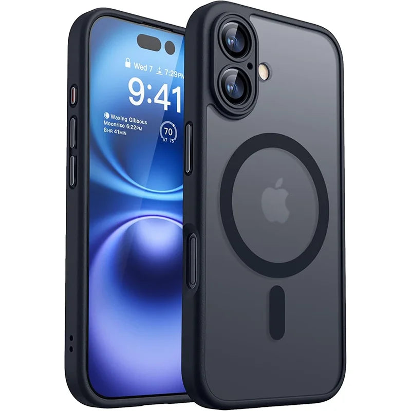 Funda Magnética de Lujo Magsafe a Prueba de Golpes para iPhone 16, 15