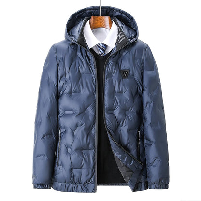 Parkas informales ajustadas con capucha para hombre, moda de otoño