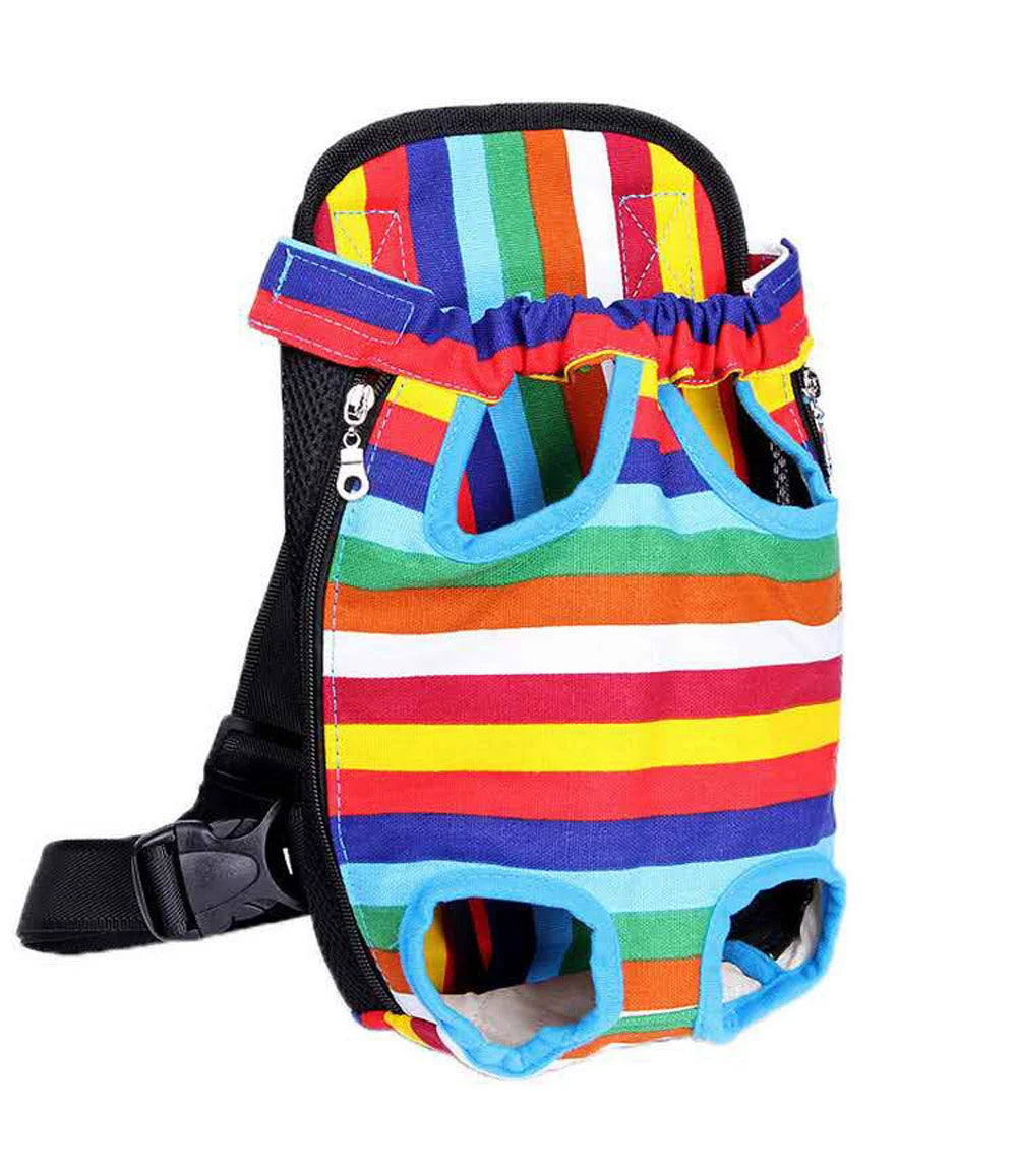 Bolsa de transporte ajustable para gatos, mochila de doble hombro para mascota