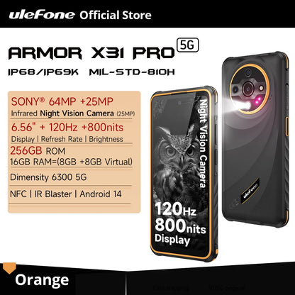 Ulefone Armor X31 Pro 5G Teléfono robusto Android 14