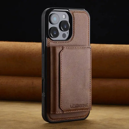 Funda de cuero para iPhone 16 Pro Max 16E, lujosa funda tipo cartera